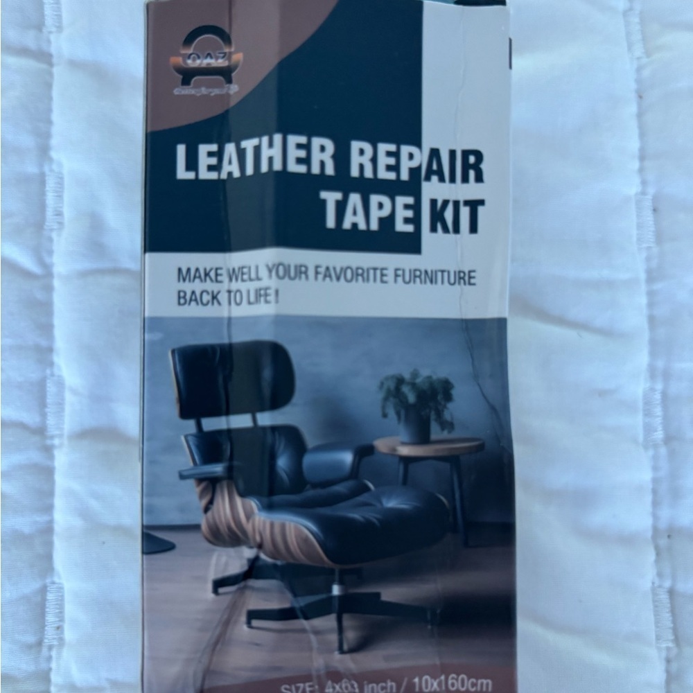 Self Adhesive Leather Repair Tape Kit 4"x63" Furniture Patches